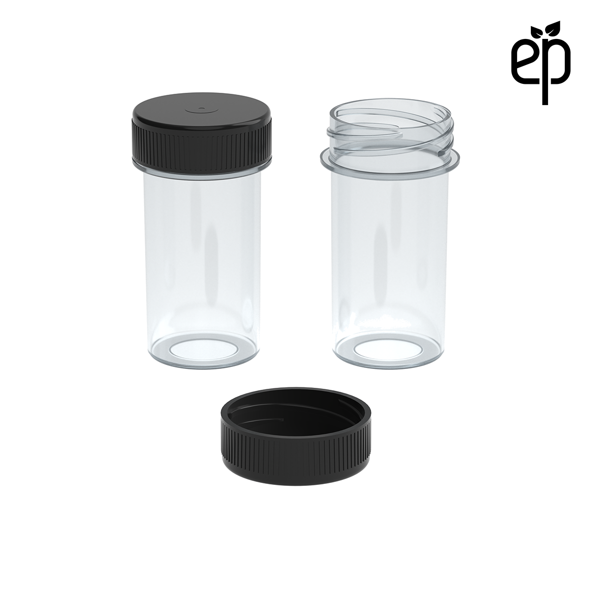 PP-2809 Small Threaded Screw Top Vials and Caps - 2500 Quantity