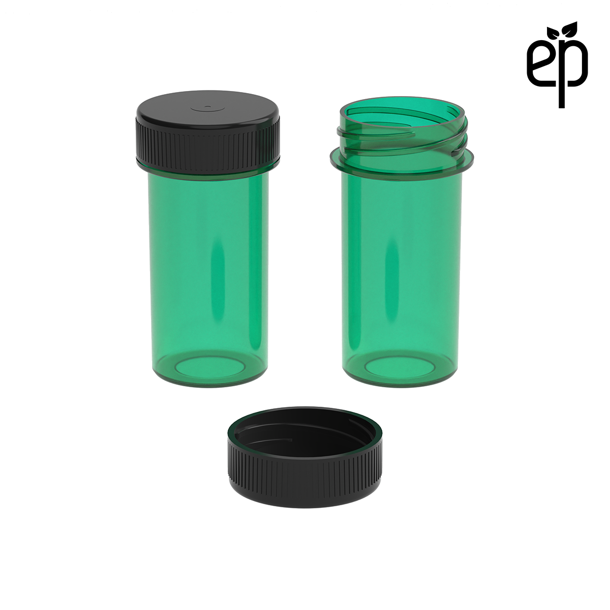 PP-2810 Small Threaded Screw Top Vials and Caps - 2500 Quantity