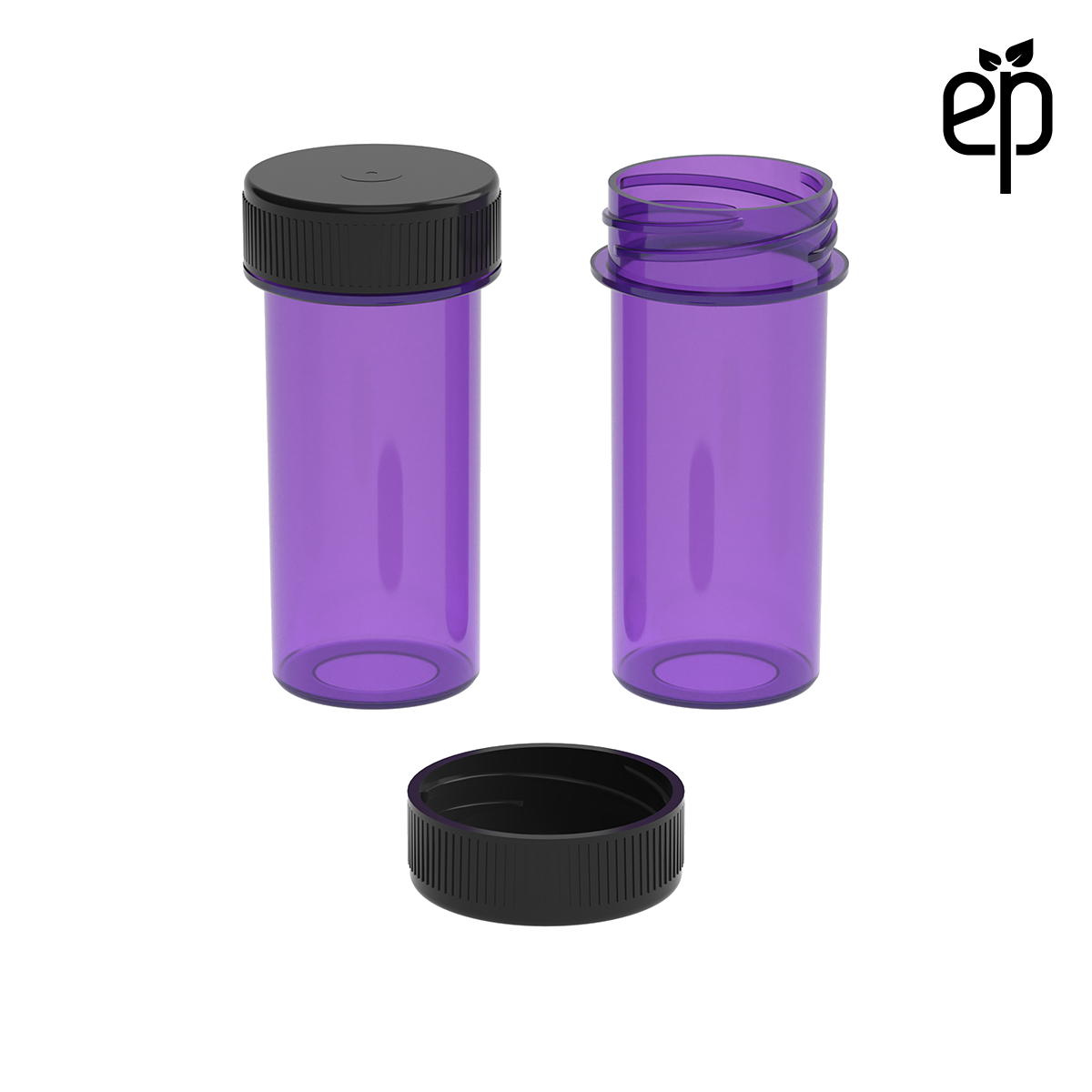 PP-2811 Small Threaded Screw Top Vials and Caps - 2500 Quantity