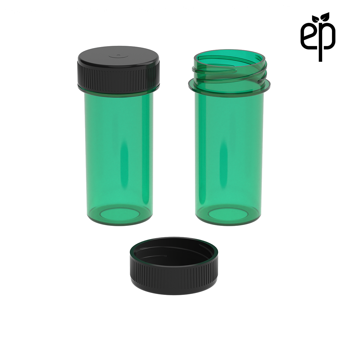 PP-2811 Small Threaded Screw Top Vials and Caps - 2500 Quantity