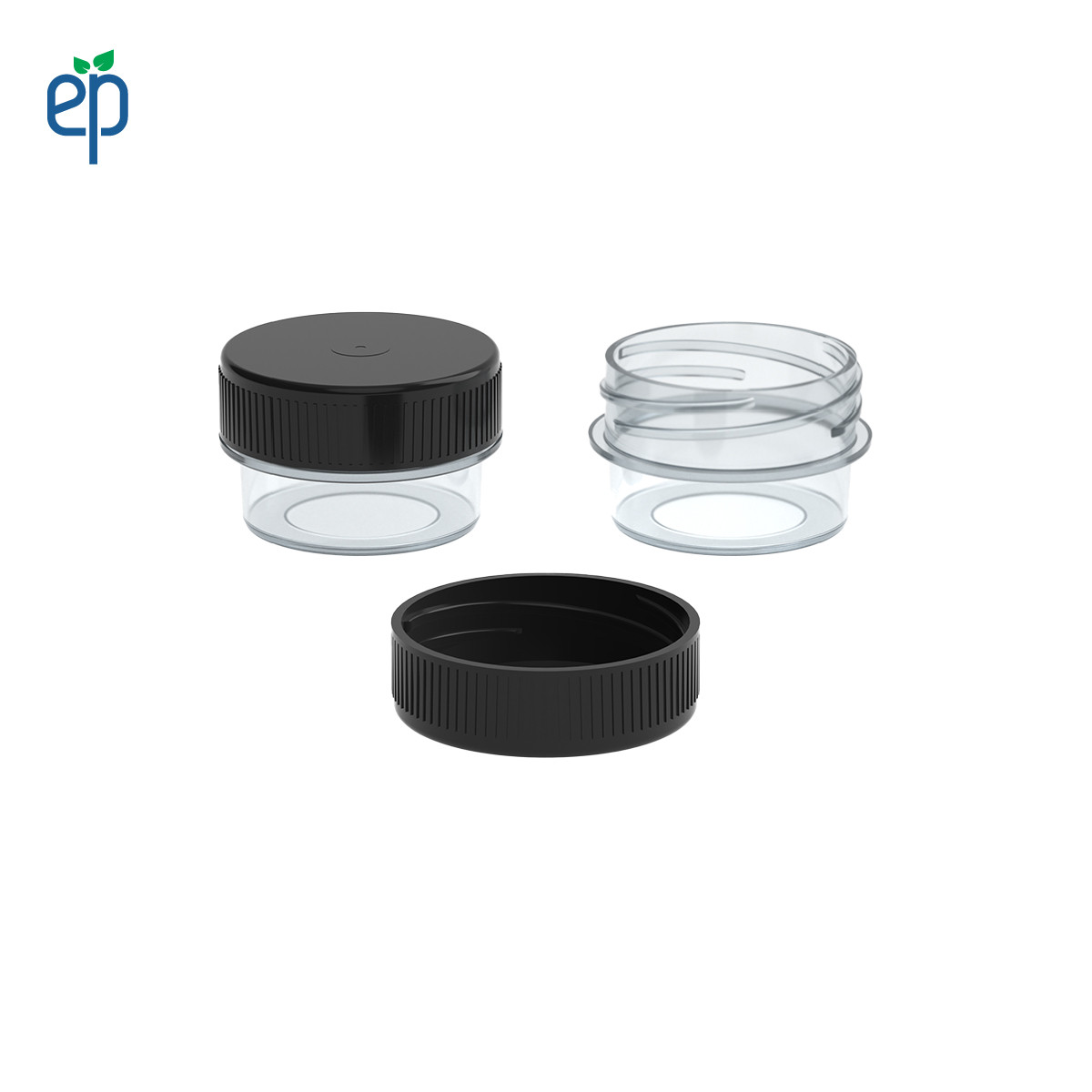 PP-3301 Small Threaded Screw Top Vials and Caps - 2500 Quantity