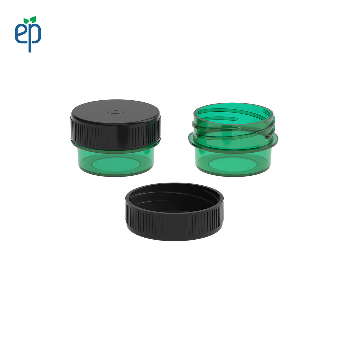 PP-3301 Small Threaded Screw Top Vials and Caps - 2500 Quantity