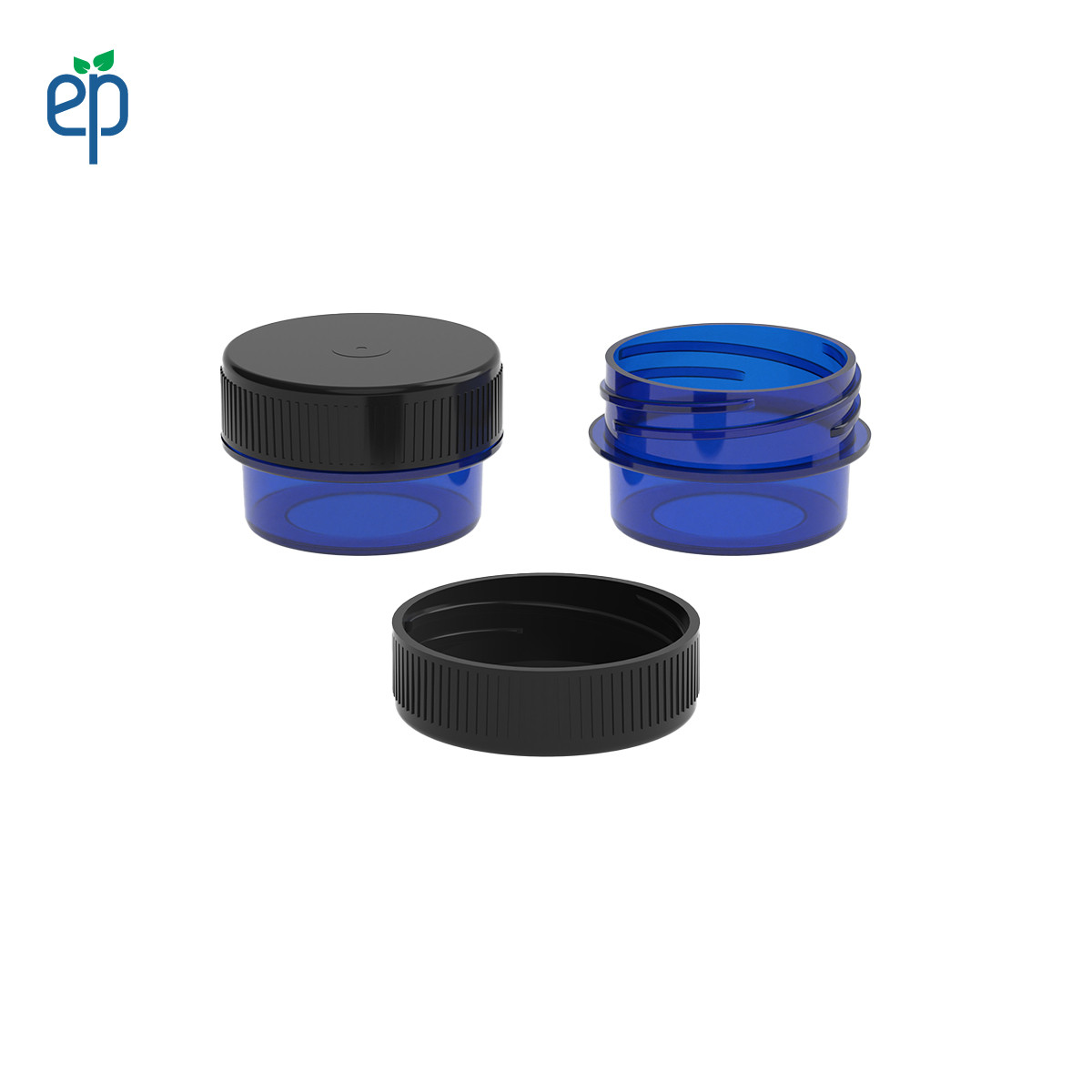 PP-3301 Small Threaded Screw Top Vials and Caps - 2500 Quantity