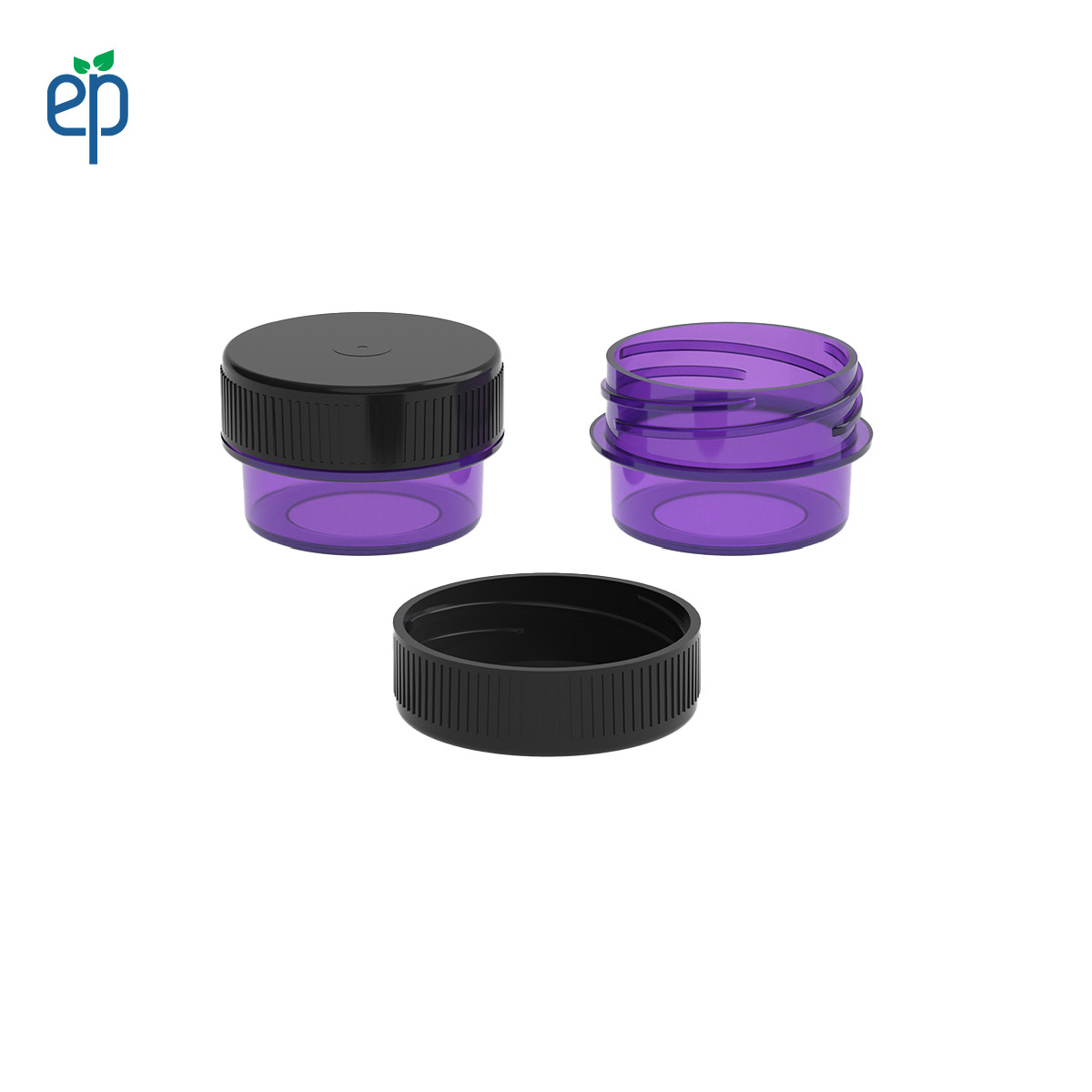 PP-3301 Small Threaded Screw Top Vials and Caps - 2500 Quantity