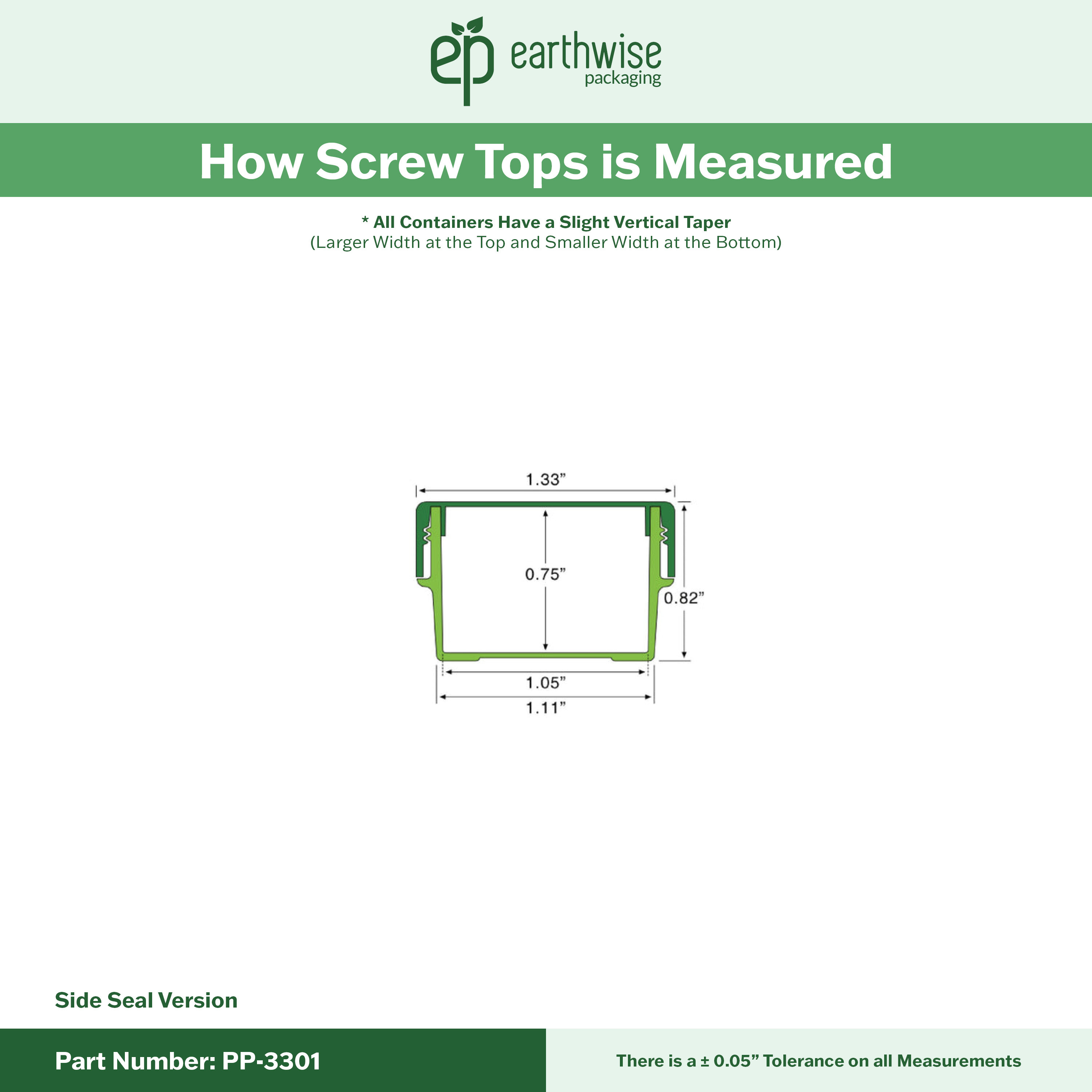 PP-3301 Small Threaded Screw Top Vials and Caps - 2500 Quantity