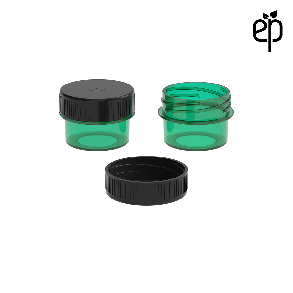 PP-3302 Small Threaded Screw Top Vials and Caps - 2500 Quantity