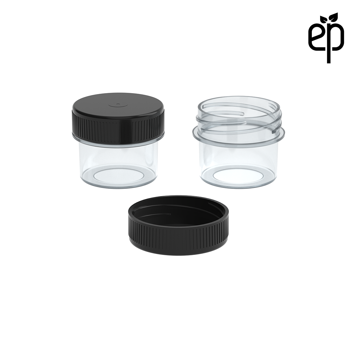 PP-3303 Small Threaded Screw Top Vials and Caps - 2500 Quantity