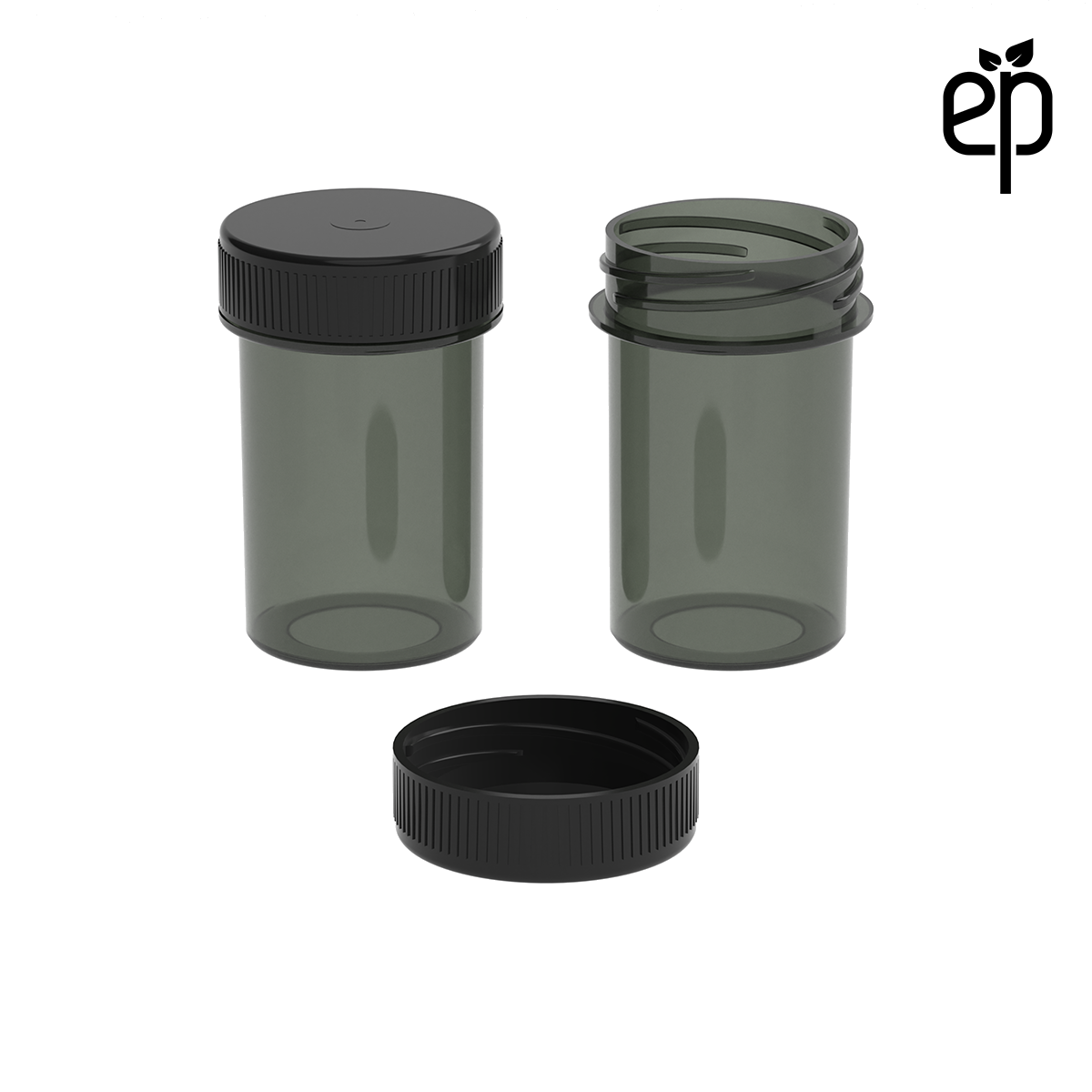 PP-3308 Small Threaded Screw Top Vials and Caps - 2500 Quantity