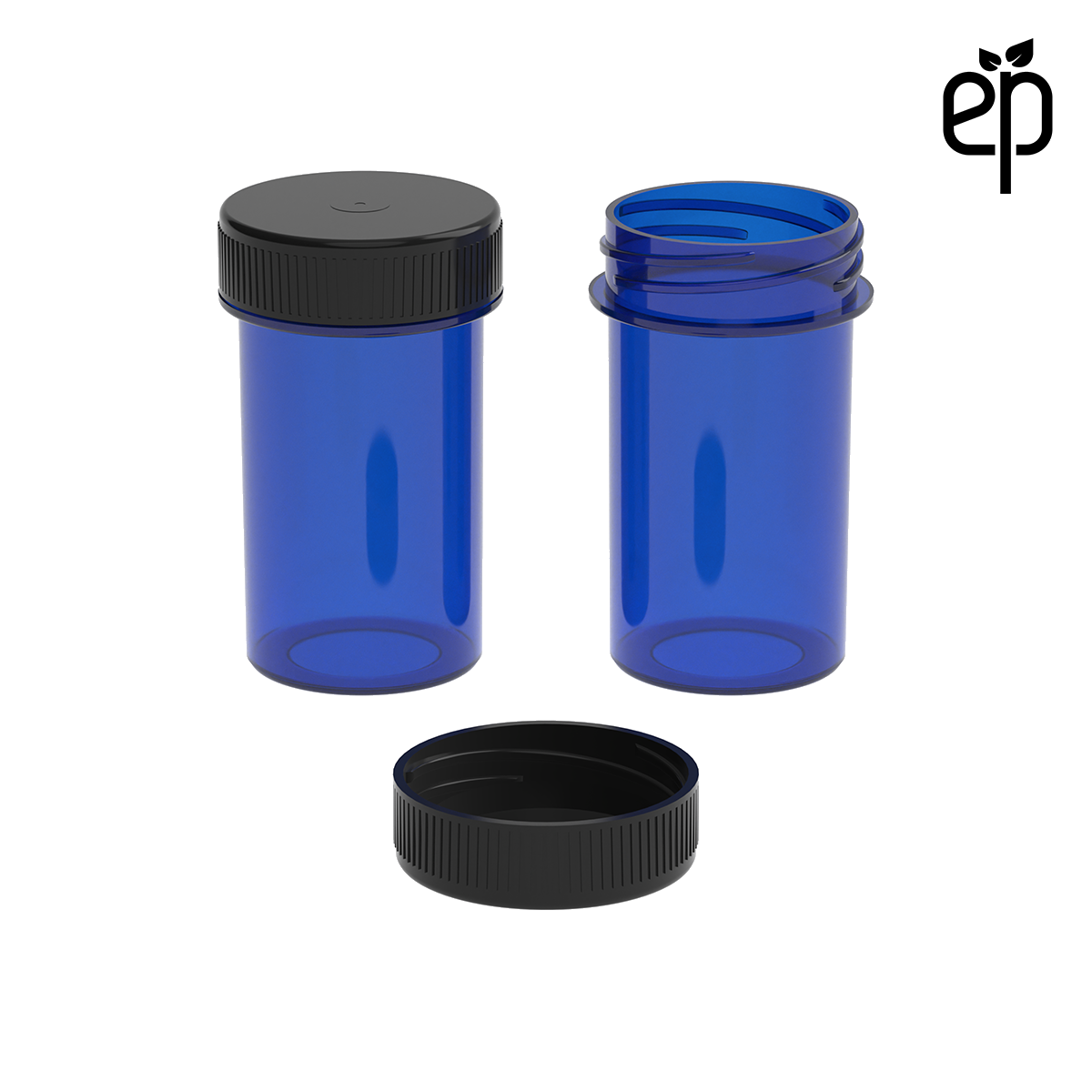 PP-3310 Small Threaded Screw Top Vials and Caps - 2500 Quantity