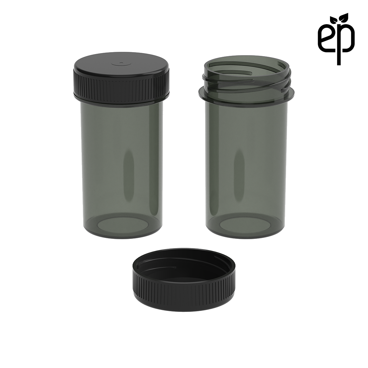 PP-3311 Small Threaded Screw Top Vials and Caps - 2500 Quantity