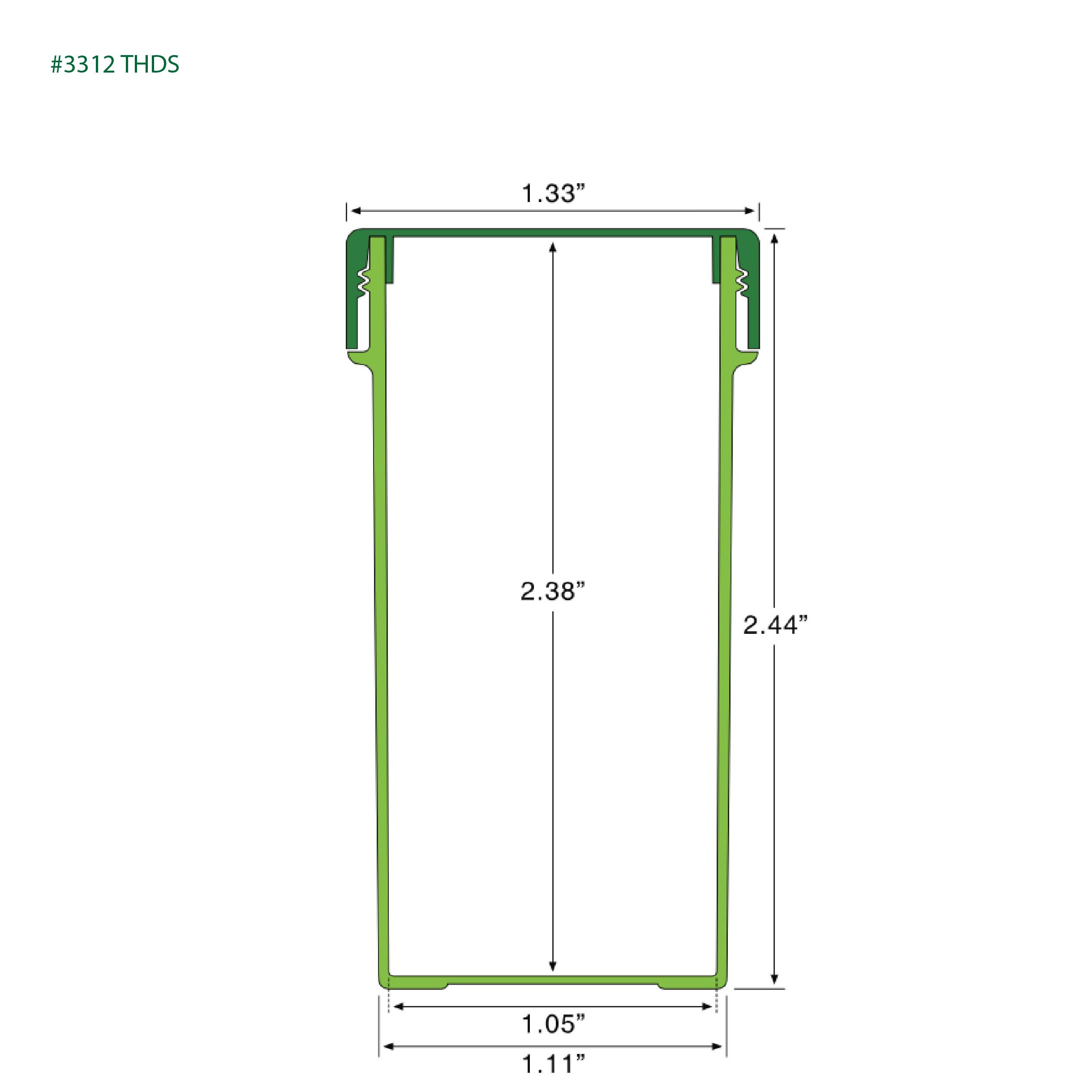 PP-3312 Small Threaded Screw Top Vials and Caps - 2500 Quantity