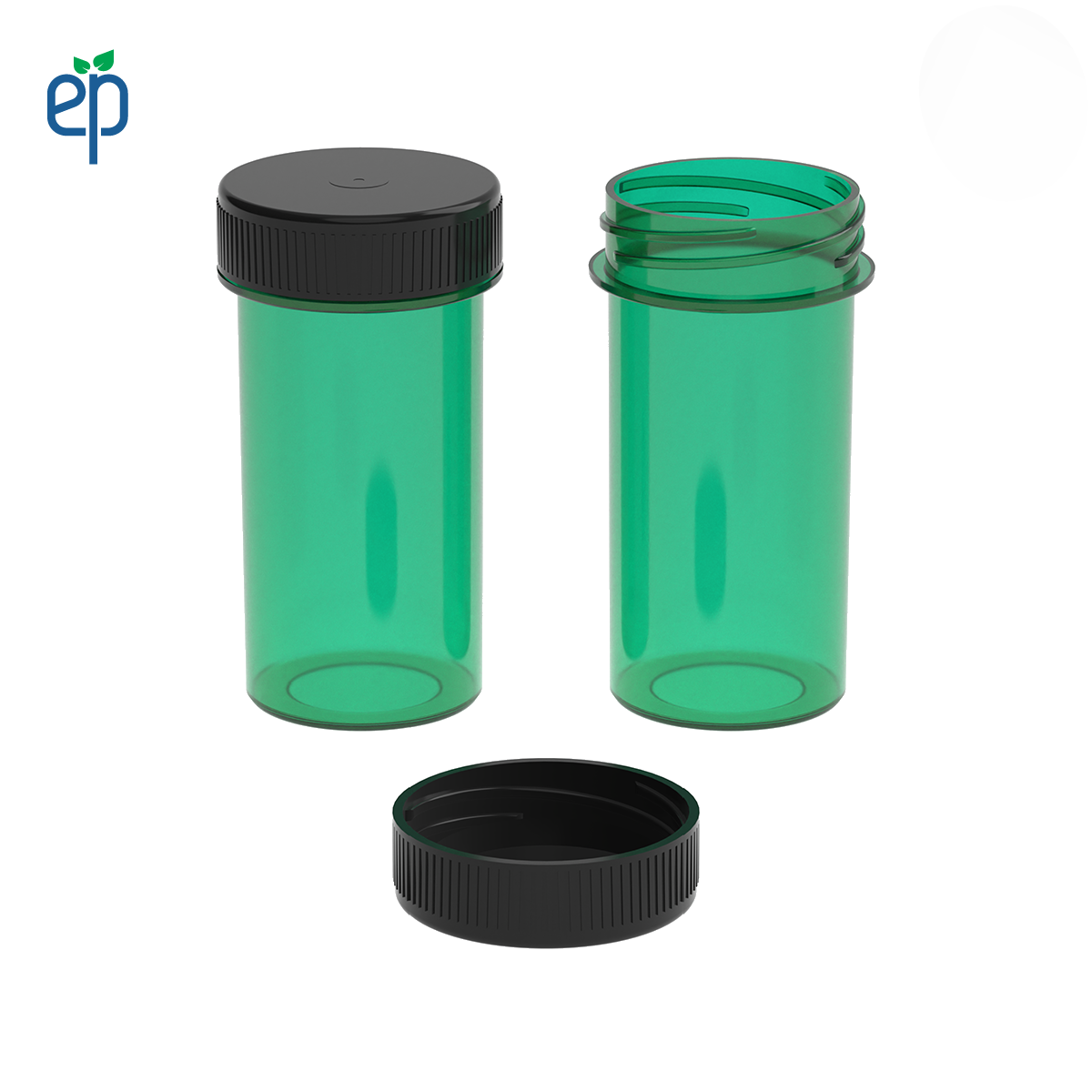 PP-3312 Small Threaded Screw Top Vials and Caps - 2500 Quantity