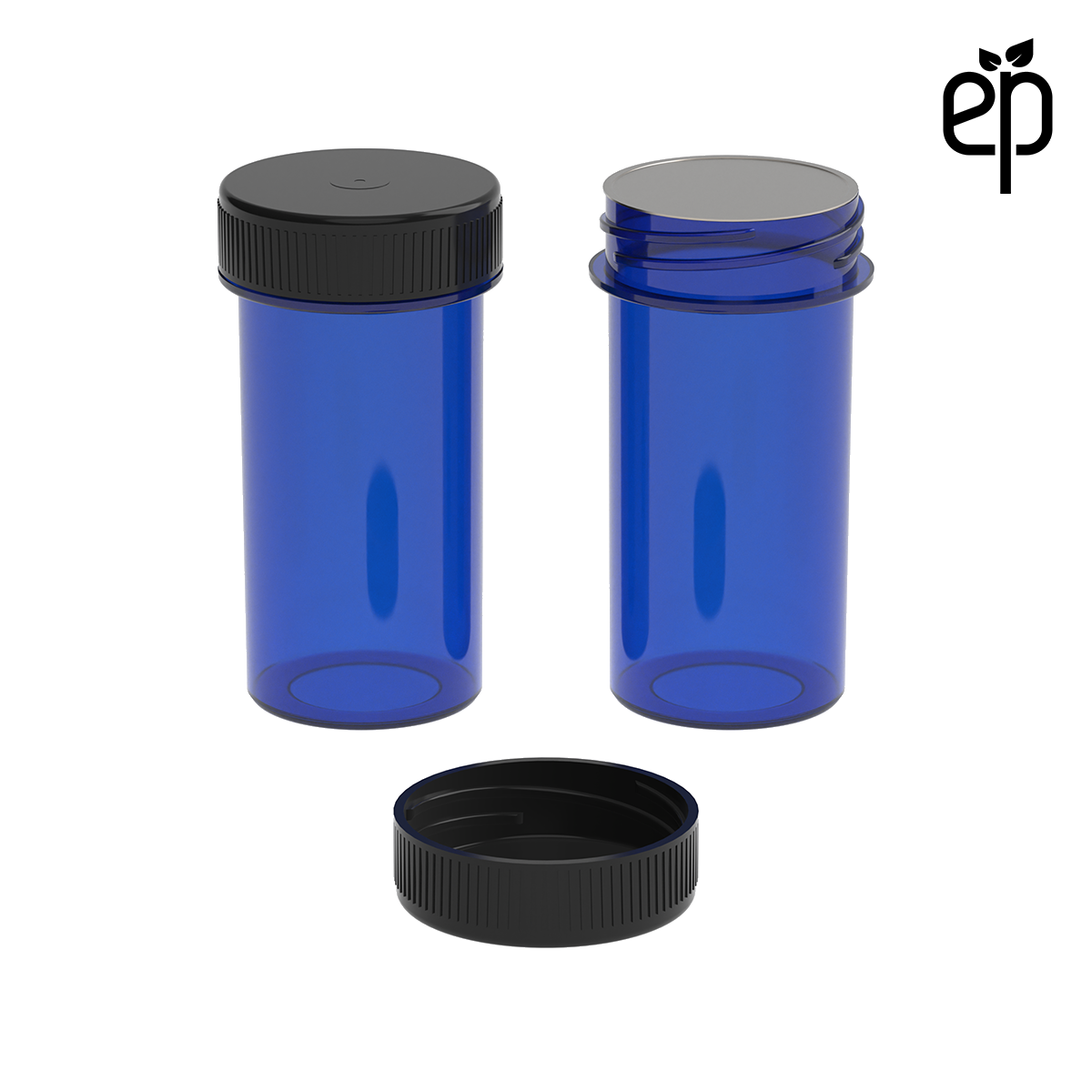 PP-3312 Small Threaded Screw Top Vials and Caps - 2500 Quantity