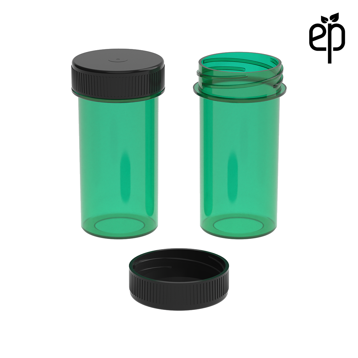 PP-3312 Small Threaded Screw Top Vials and Caps - 2500 Quantity