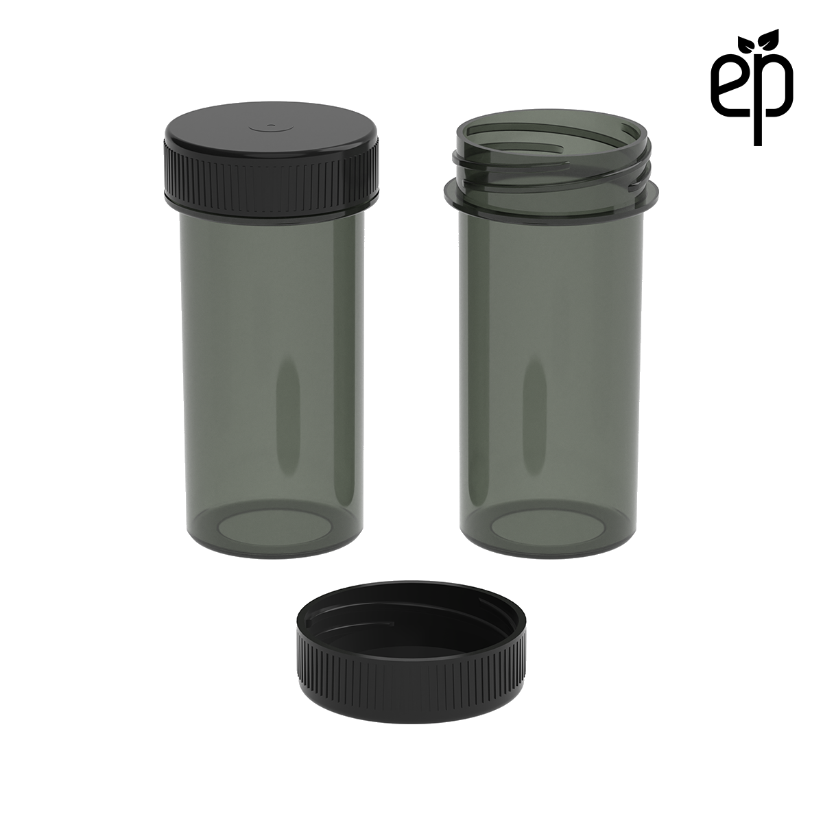 PP-3313 Small Threaded Screw Top Vials and Caps - 2500 Quantity