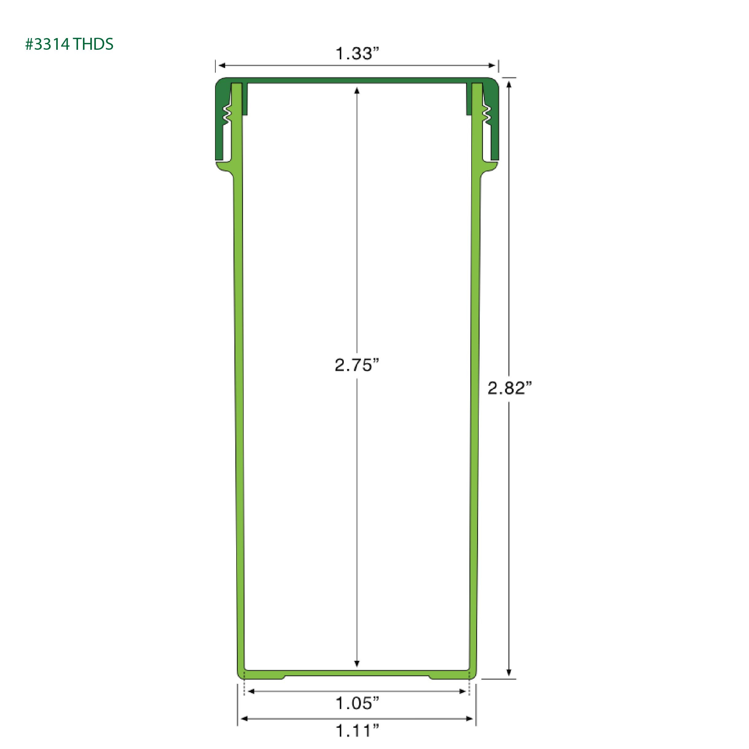 PP-3314 Small Threaded Screw Top Vials and Caps - 2500 Quantity