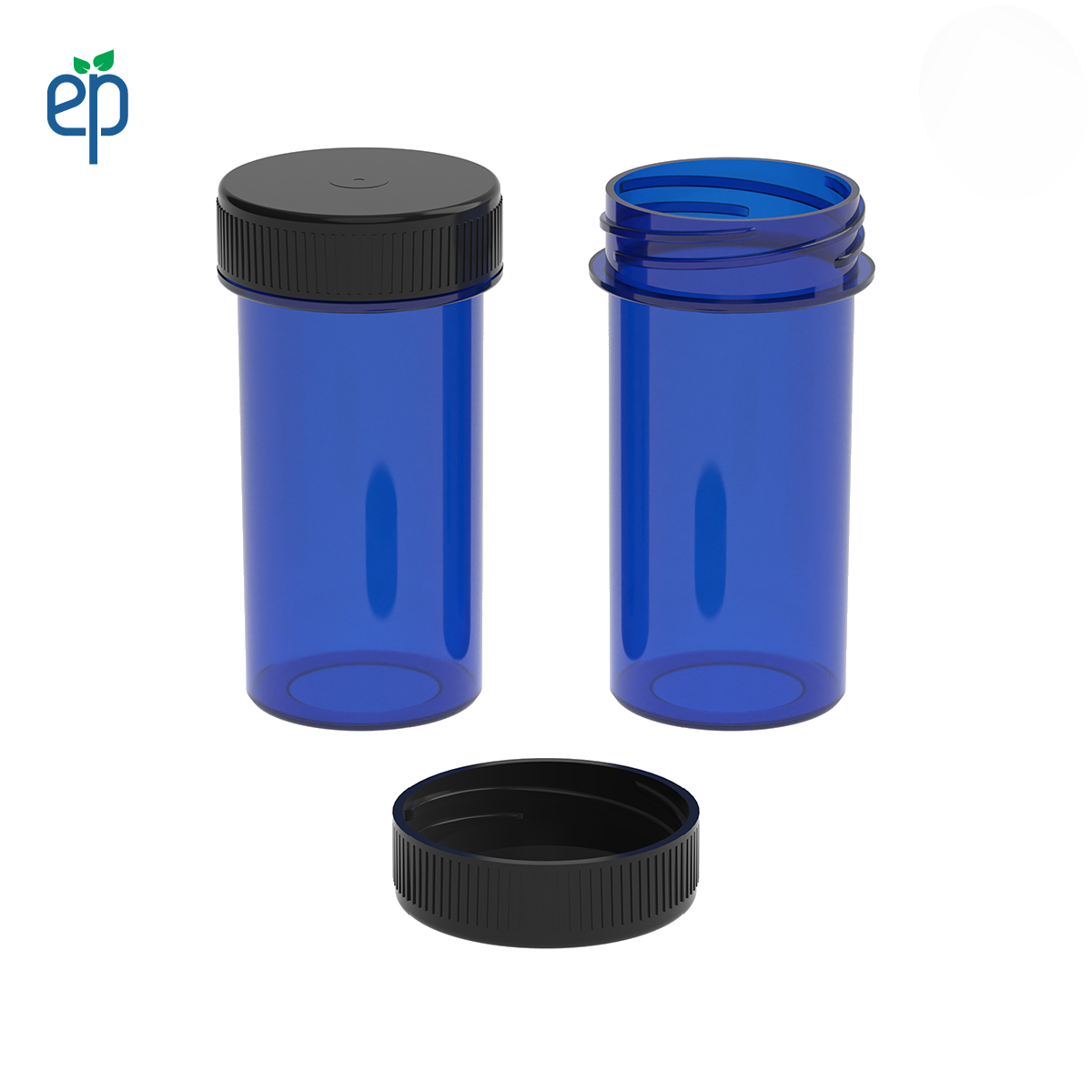 PP-3314 Small Threaded Screw Top Vials and Caps - 2500 Quantity