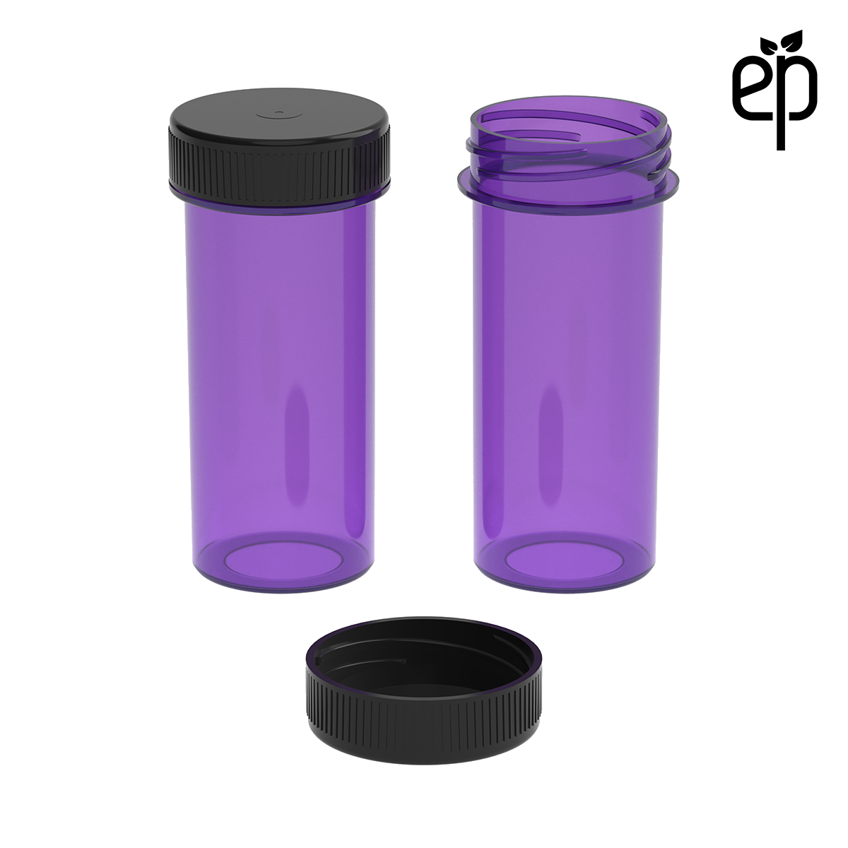 PP-3314 Small Threaded Screw Top Vials and Caps - 2500 Quantity