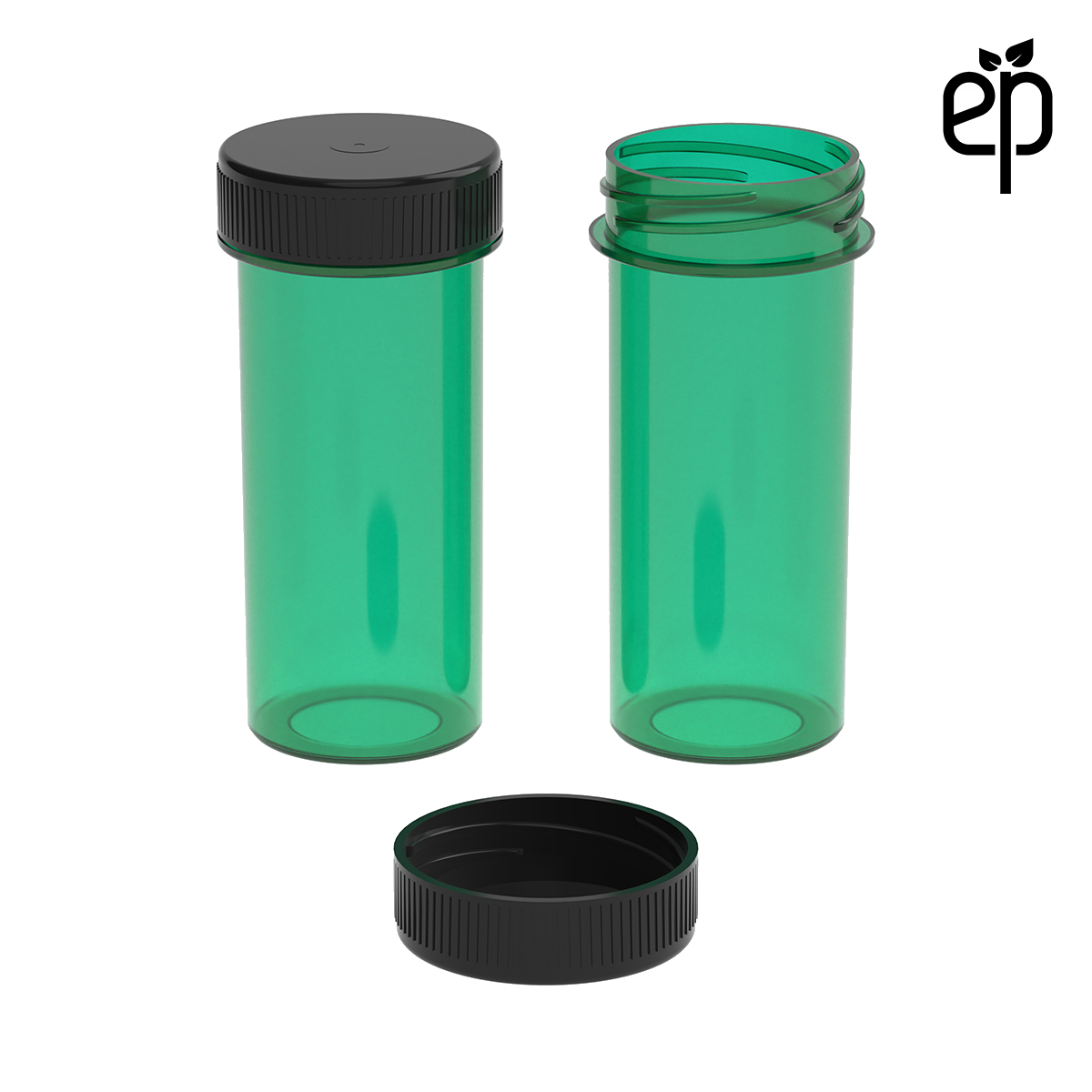 PP-3314 Small Threaded Screw Top Vials and Caps - 2500 Quantity