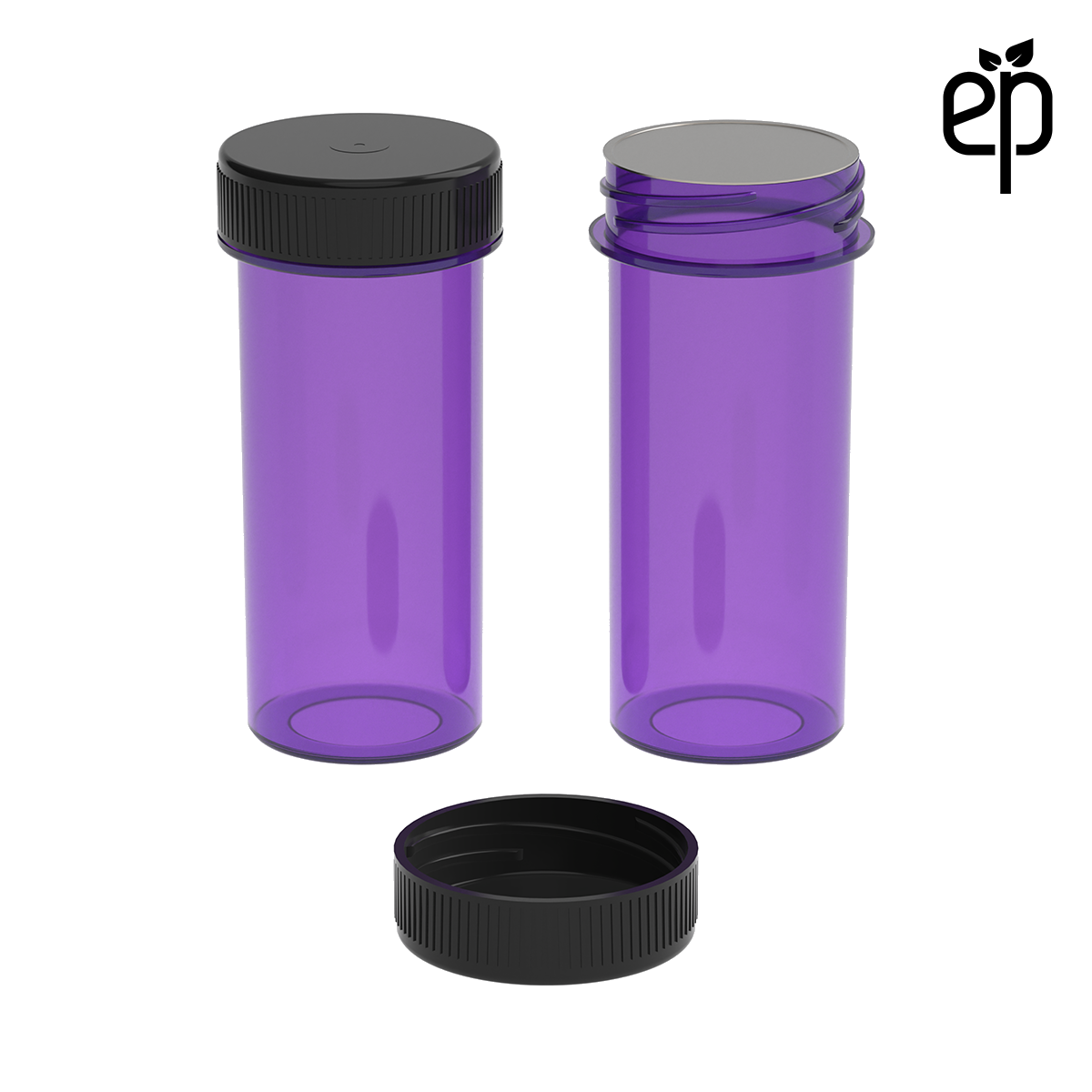 PP-3314 Small Threaded Screw Top Vials and Caps - 2500 Quantity