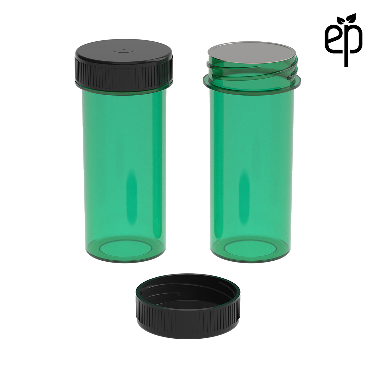 PP-3314 Small Threaded Screw Top Vials and Caps - 2500 Quantity