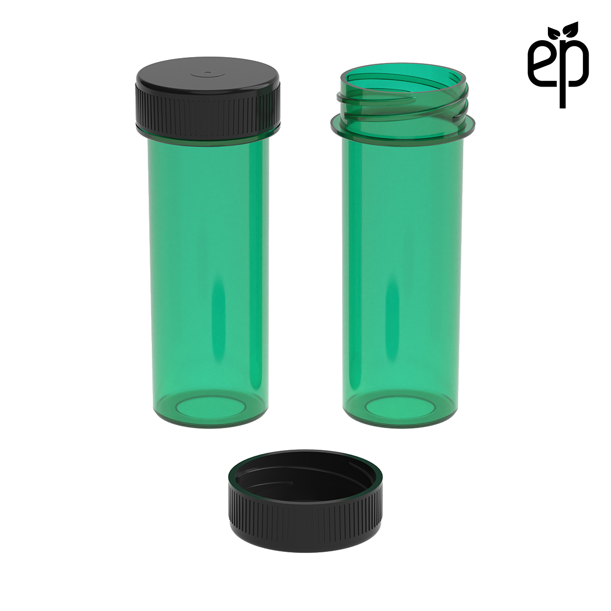 PP-2814 Small Threaded Screw Top Vials and Caps - 2500 Quantity