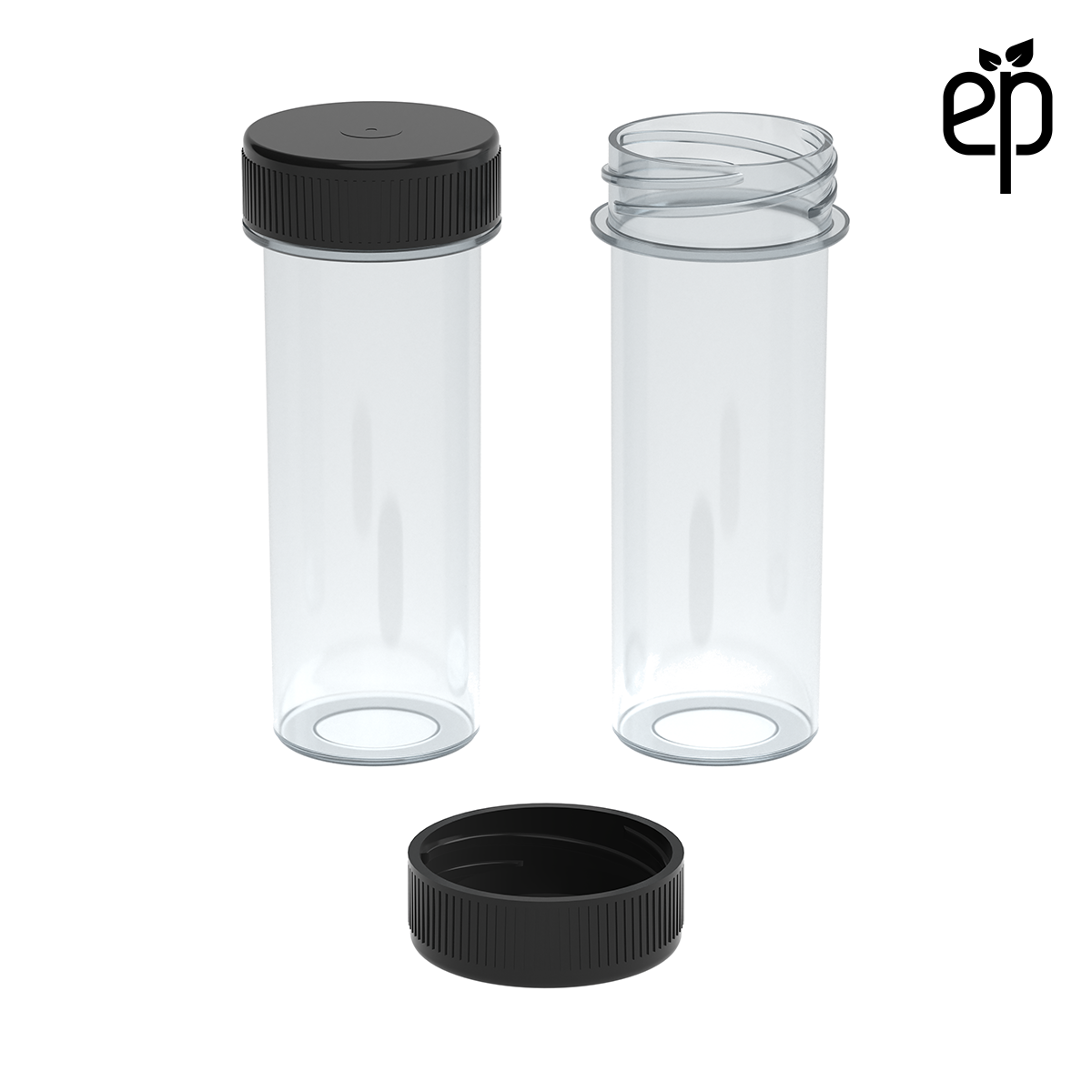 PP-2814 Small Threaded Screw Top Vials and Caps - 2500 Quantity