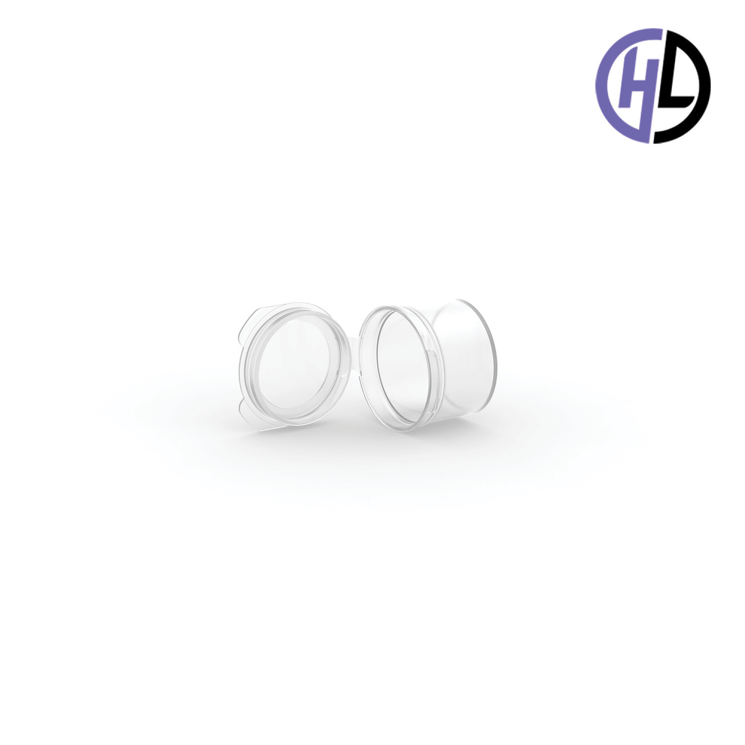 Hinged-Lid Containers – 3624 – Flip Top Vials – 37mm Diameter