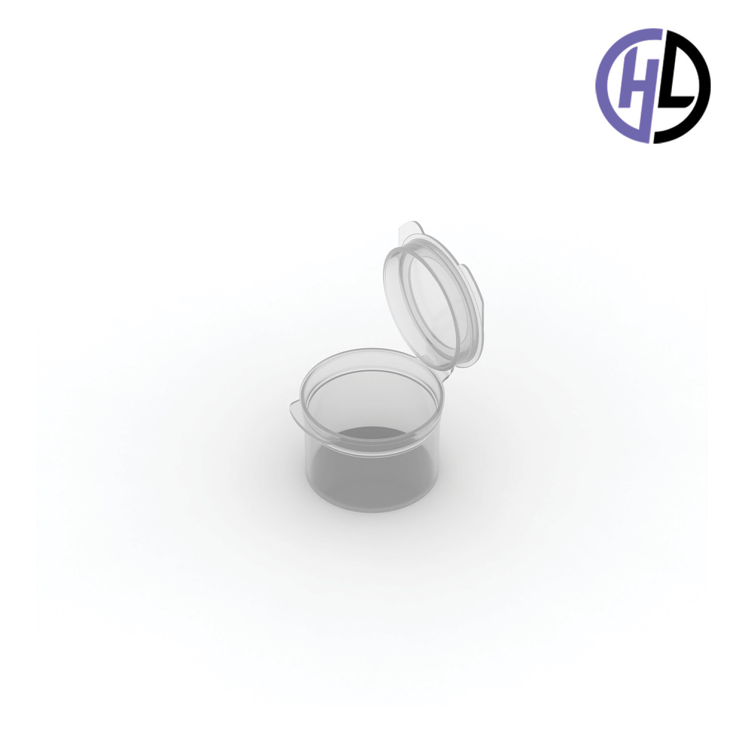 Hinged-Lid Containers – 3624 – Flip Top Vials – 37mm Diameter