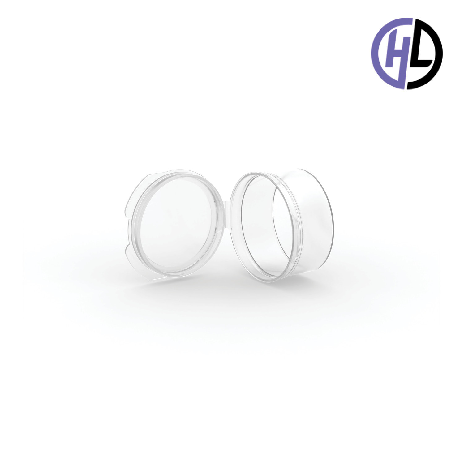 Hinged-Lid Containers – 5124 – Flip Top Vials – 53mm Diameter