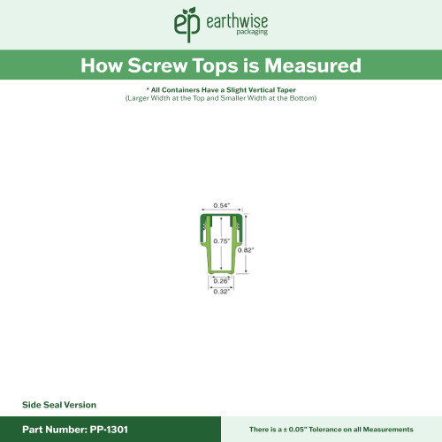 PP-1301 Small Threaded Screw Top Vials and Caps - 2500 Quantity