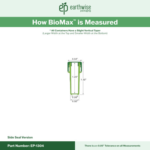 EP-1304 BioMax™ Plant-Based Containers –  Jar and Cap - 2500 Quantity