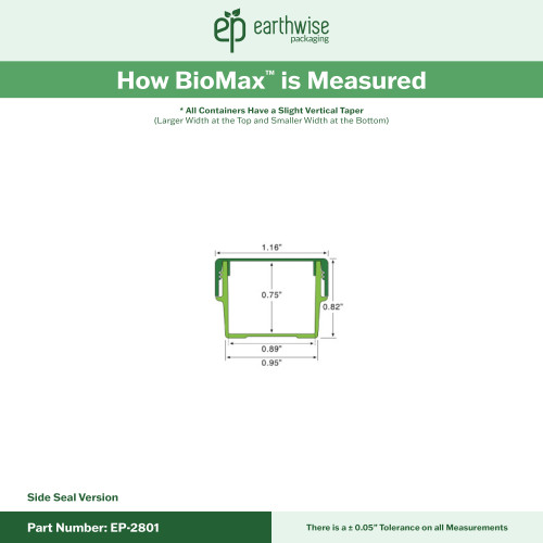 EP-2801 BioMax™ Plant-Based Containers –  Jar and Cap - 2500 Quantity