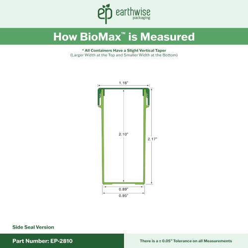 EP-2810 BioMax™ Plant-Based Containers –  Jar and Cap  - 2500 Quantity