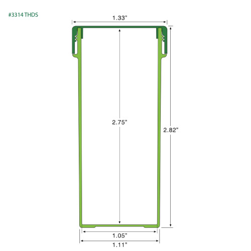 EP-3314 Plant-Based Screw Top Jar – Sustainable Container and Cap - 2500 Quantity