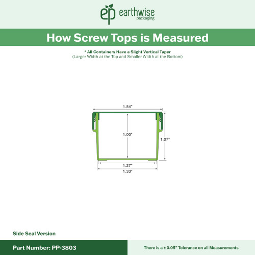 PP-3803 Small Threaded Screw Top Vials and Caps - 2500 Quantity