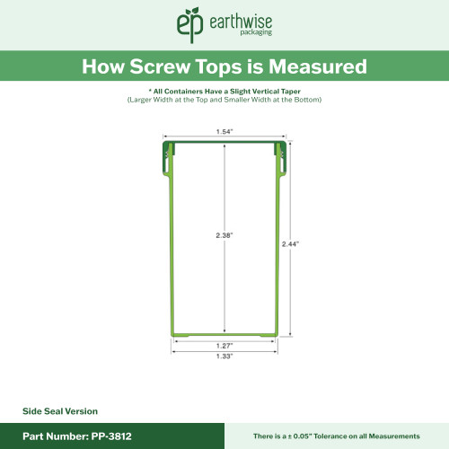 PP-3812 Small Threaded Screw Top Vials and Caps - 2500 Quantity