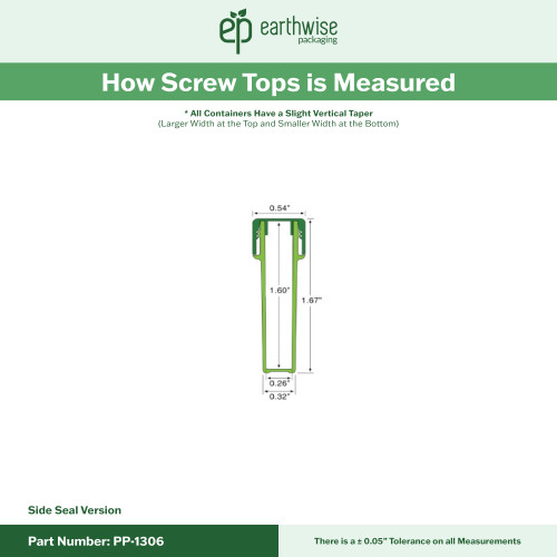 PP-1306 Small Threaded Screw Top Vials and Caps - 2500 Quantity