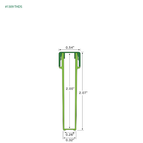 PP-1309 Small Threaded Screw Top Vials and Caps - 2500 Quantity