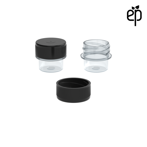 PP-2201 Small Threaded Screw Top Vials and Caps - 2500 Quantity