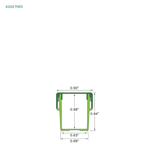 PP-2202 Small Threaded Screw Top Vials and Caps - 2500 Quantity