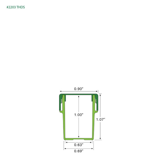 PP-2203 Small Threaded Screw Top Vials and Caps - 2500 Quantity