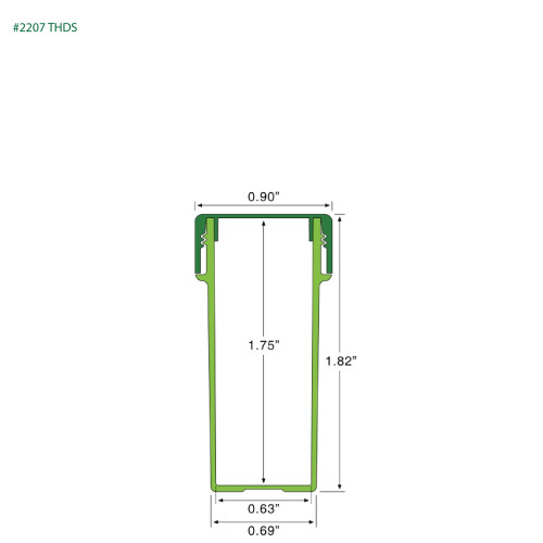 PP-2207 Small Threaded Screw Top Vials and Caps - 2500 Quantity