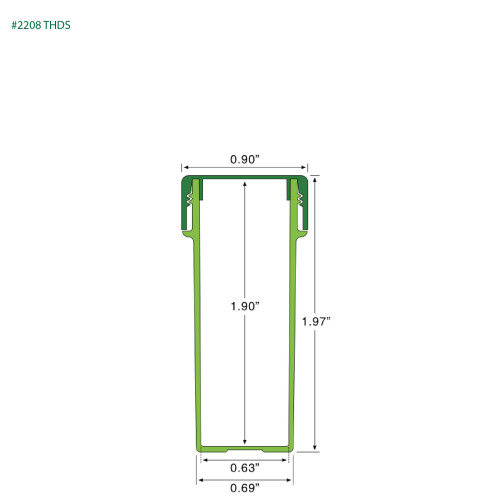 PP-2208 Small Threaded Screw Top Vials and Caps - 2500 Quantity