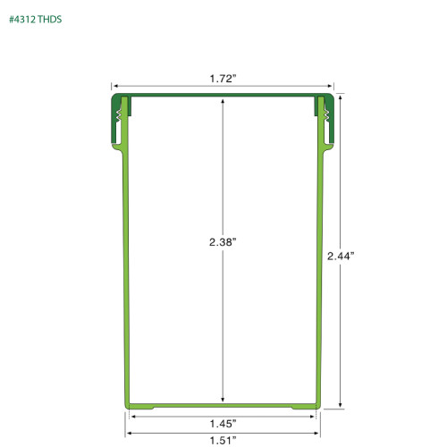 PP-4312 Small Threaded Screw Top Vials and Caps - 2500 Quantity