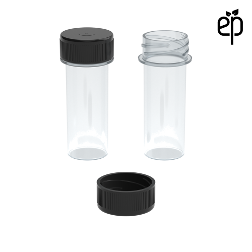 PP-2209 Small Threaded Screw Top Vials and Caps - 2500 Quantity