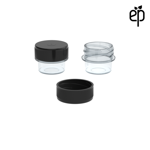 PP-2501 Small Threaded Screw Top Vials and Caps - 2500 Quantity