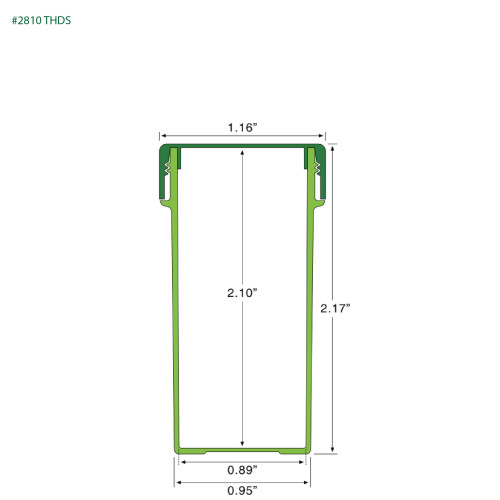 PP-2810 Small Threaded Screw Top Vials and Caps - 2500 Quantity