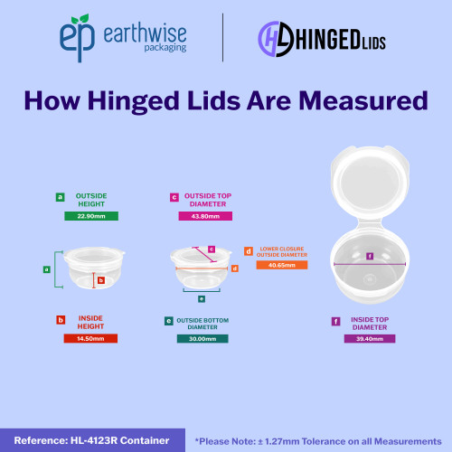Hinged-Lid Containers – 4123R – Round Bottom Vials – 44mm Diameter
