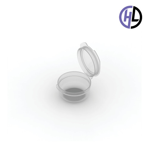 Hinged-Lid Containers – 4123R – Round Bottom Vials – 44mm Diameter